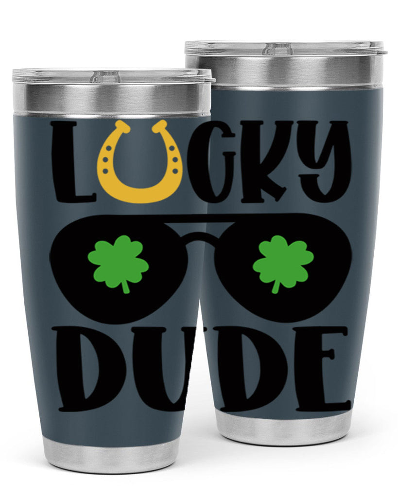 Lucky Dude Style 57#- St Patricks Day- Tumbler