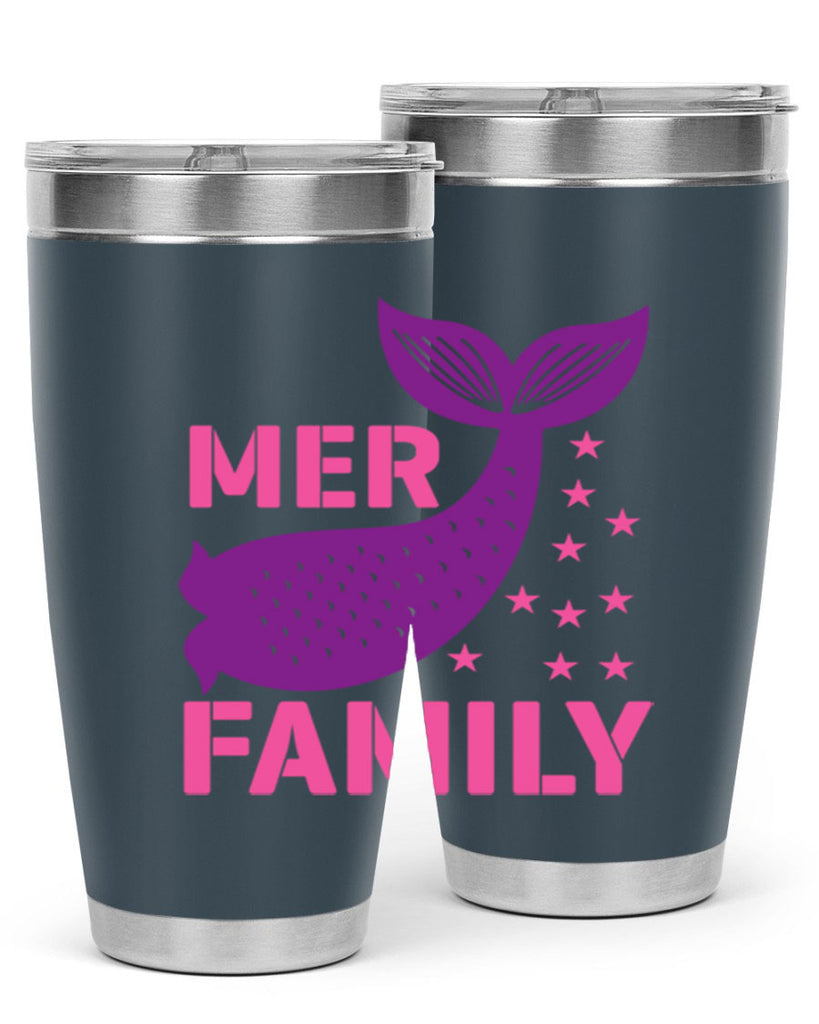 Mer Family 327#- mermaid- Tumbler