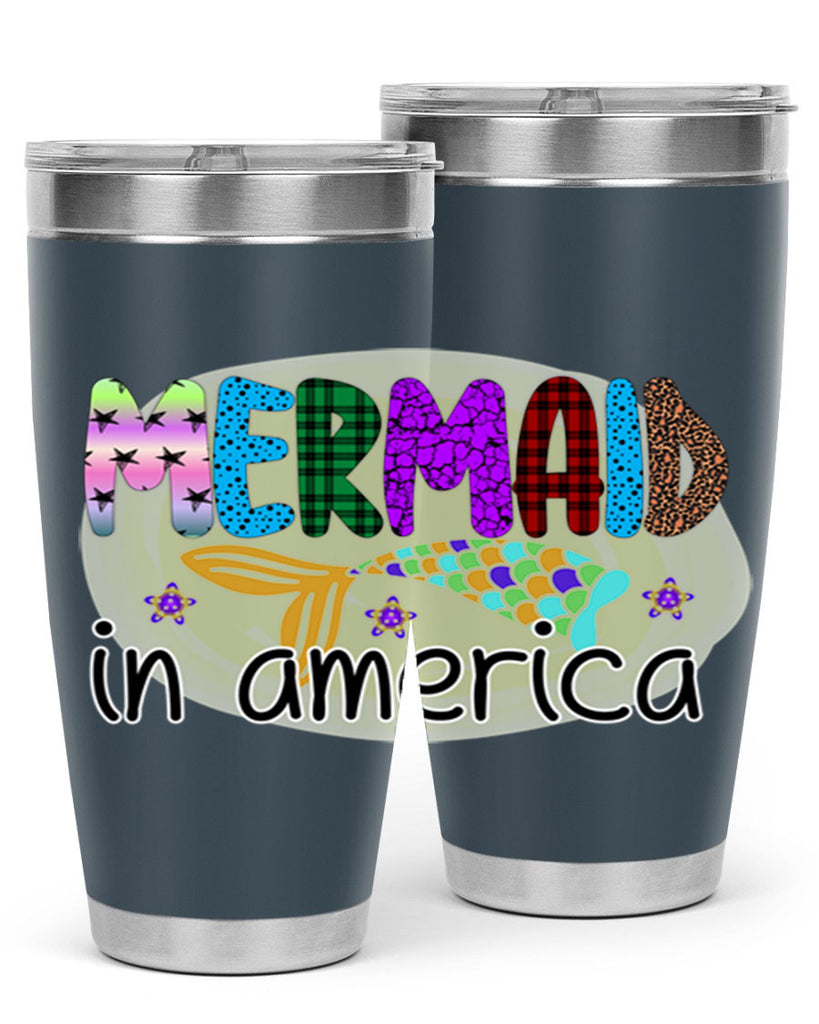 Mermaid In America 419#- mermaid- Tumbler