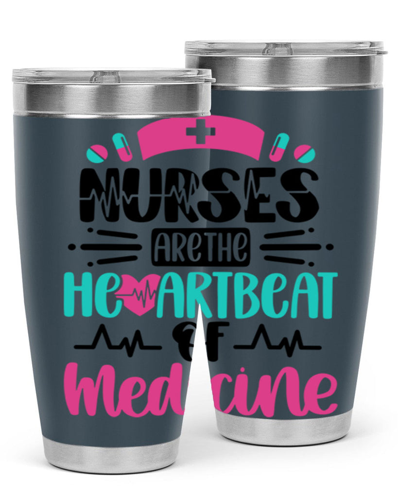 Nurses Are The Heartbeat Style Style 90#- nurse- tumbler