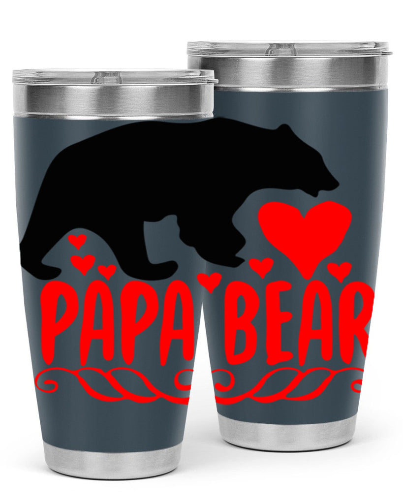 Papa bear 22#- grandpa - papa- Tumbler