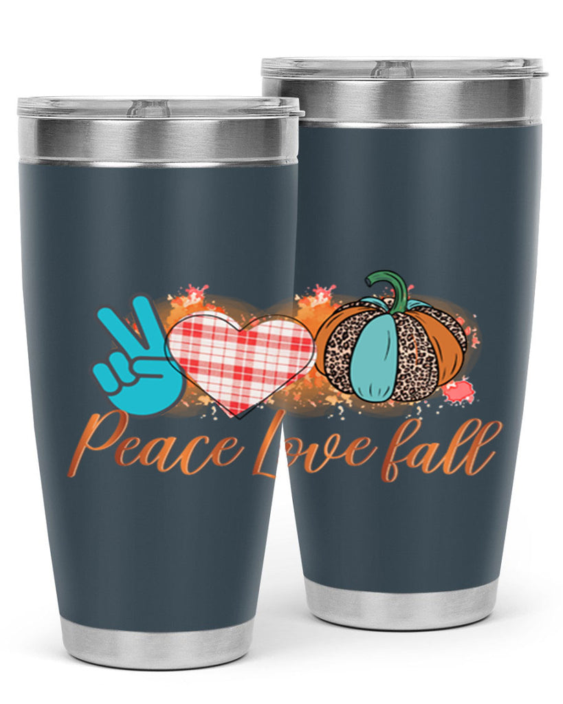Peace Love Fall 466#- fall- Tumbler