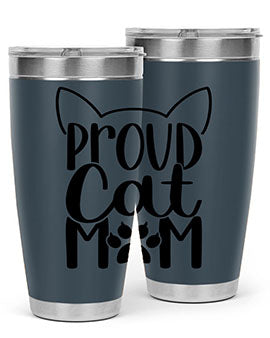 Pround Cat Mom Style 103#- cat- Tumbler