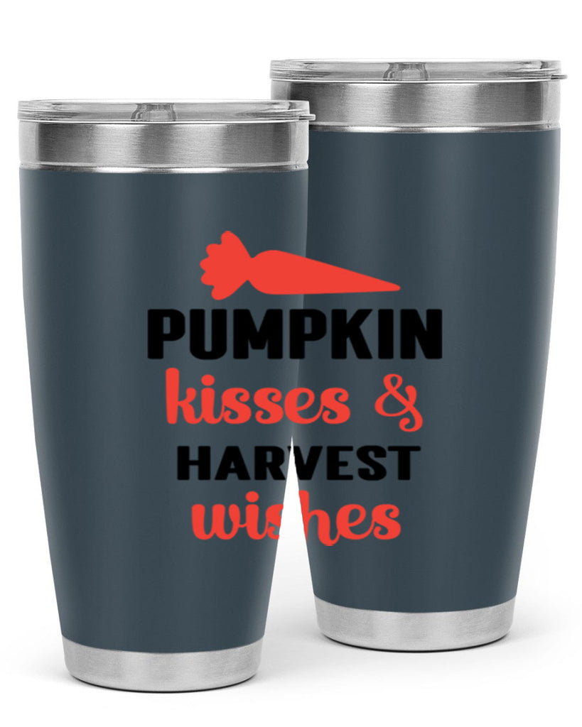 Pumpkin kisses harvest wishes 524#- fall- Tumbler