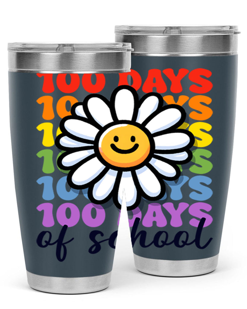 Retro Flower 100 Days Of 56#- 100 days of school- Tumbler