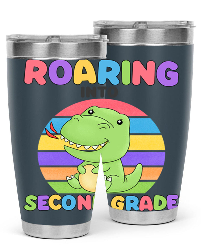 Roaring to 2nd Grade Trex 23#- second grade- Tumbler