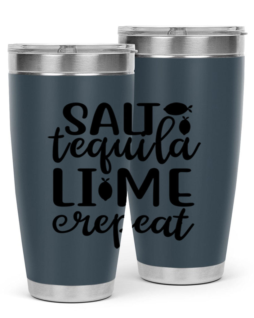 Salt tequila lime repeat 558#- mermaid- Tumbler