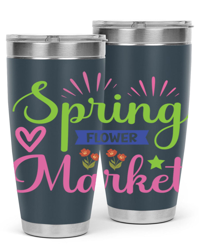 Spring Flower Market  487#- spring- Tumbler