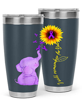 Sunflower Alzheimer Awareness shirt I Will Remember For You 215#- alzheimers- Tumbler