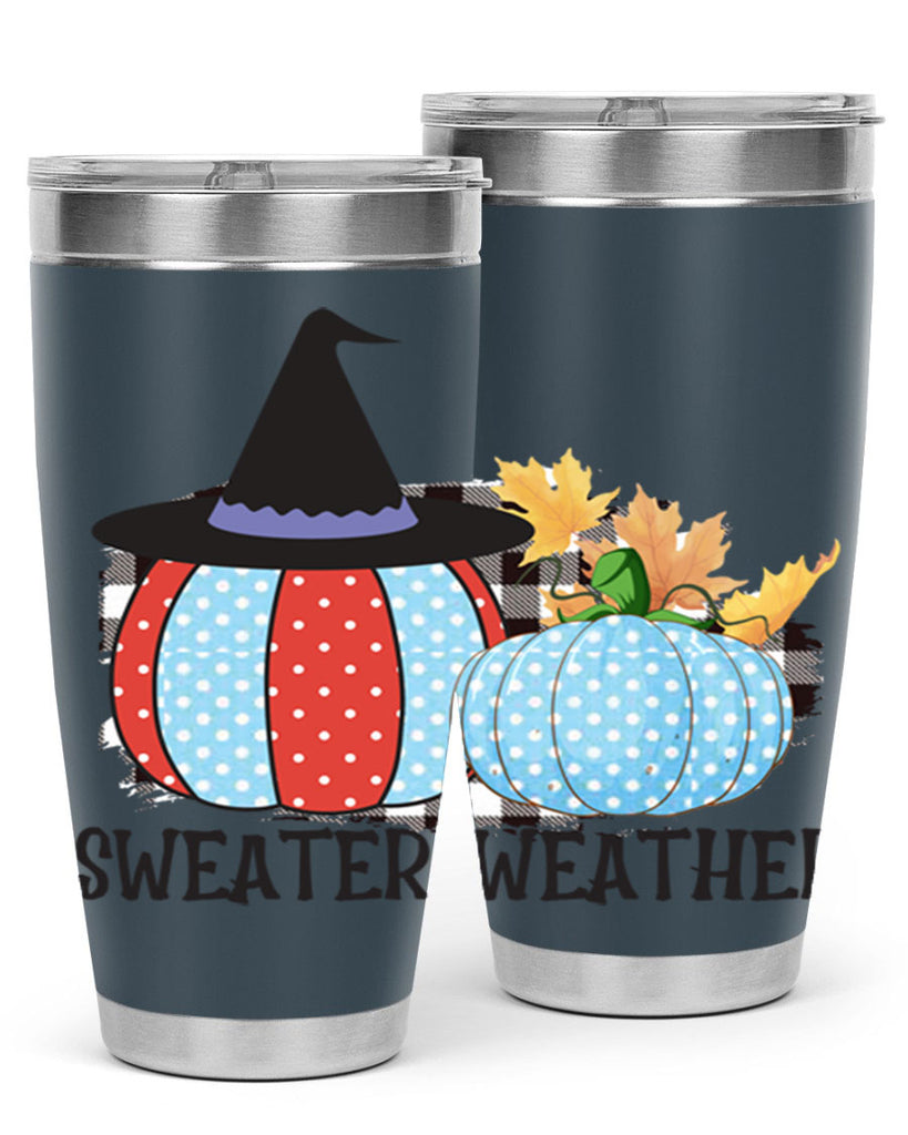 Sweater Weather Pumpkin Gnome 586#- fall- Tumbler