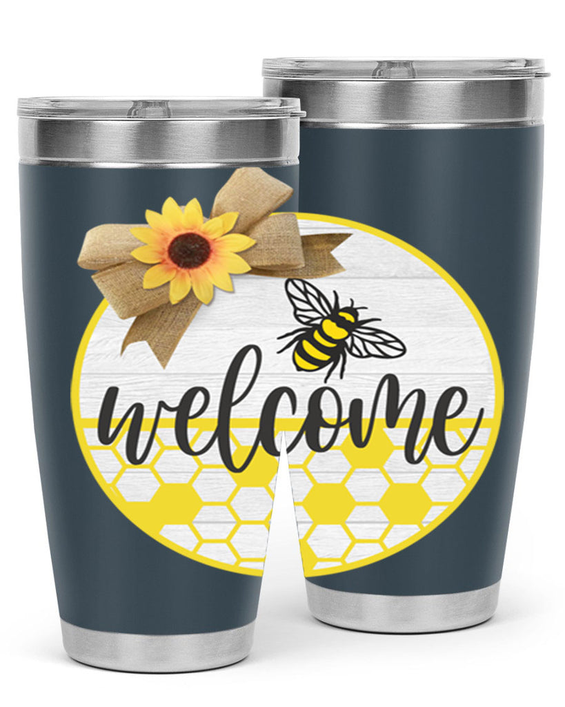 Welcome Bee and hive Mockup566#- spring- Tumbler