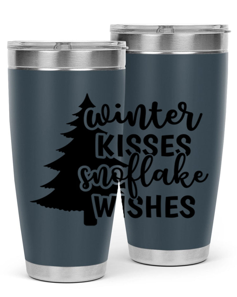 Winter Kisses Snoflake Wishes518#- winter- Tumbler