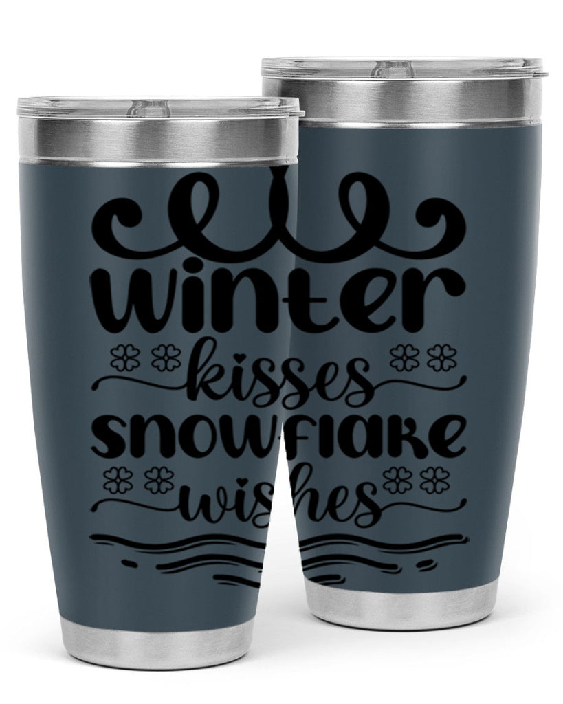 Winter Kisses Snowflake Wishes 562#- winter- Tumbler