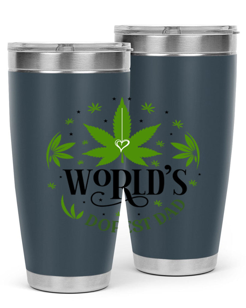 Worlds Dopest Dad 305#- marijuana- Tumbler