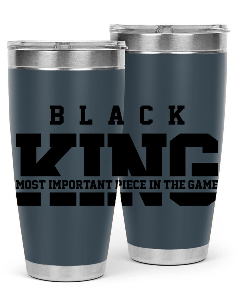 black king 233#- black words phrases- Cotton Tank