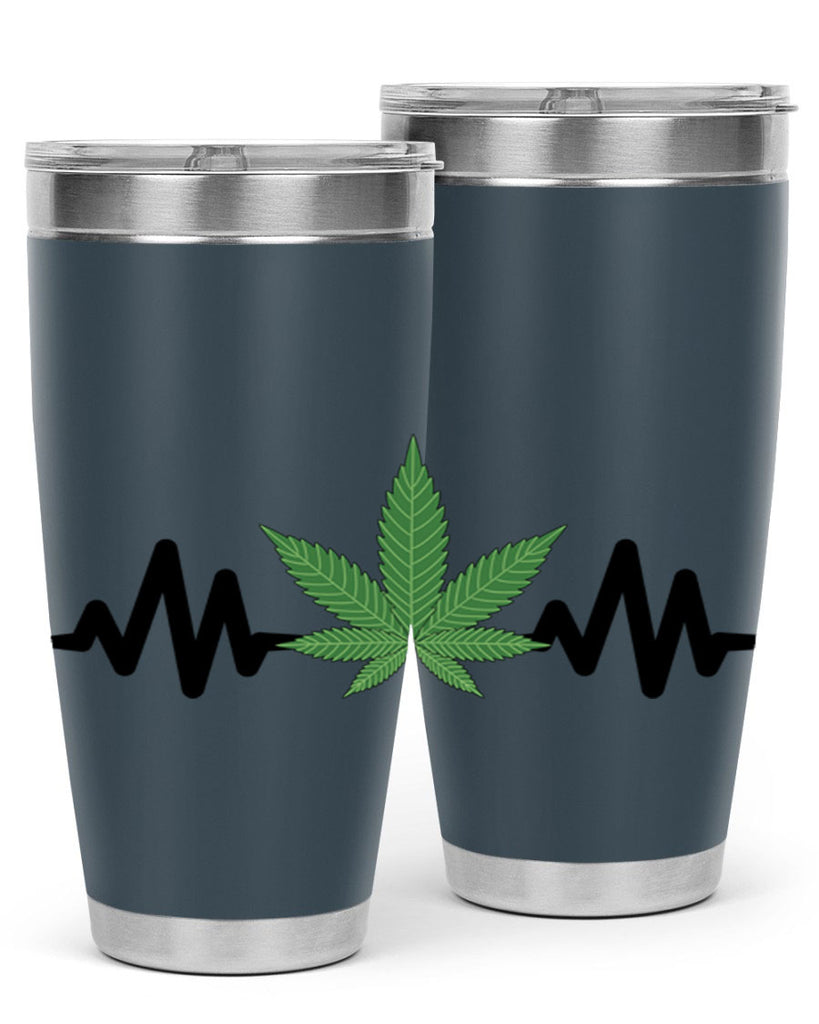 cannabis heartbeat 46#- marijuana- Tumbler