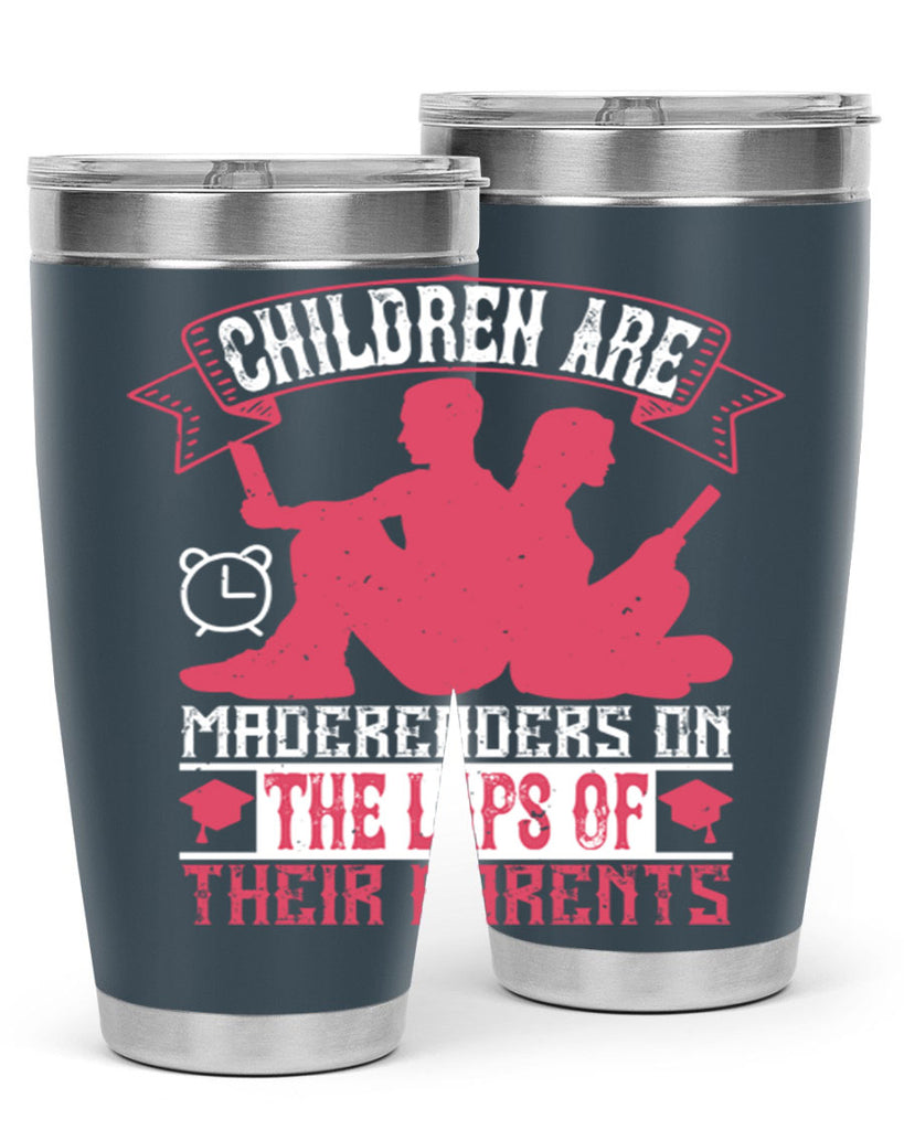 children are made readers on the laps of their parents 73#- reading- Tumbler