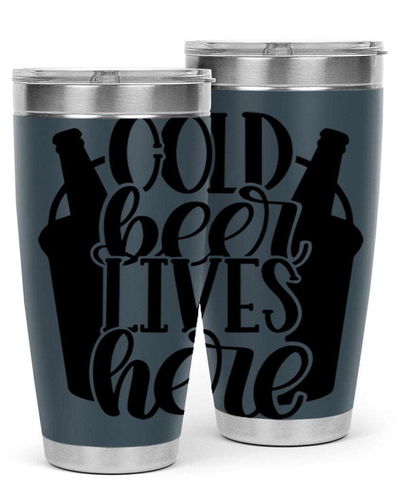 cold beer lives here 43#- beer- Tumbler