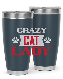 crazy cat lady Style 44#- cat- Tumbler