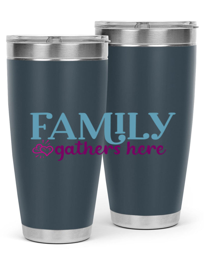 family gathers here 40#- family- Tumbler