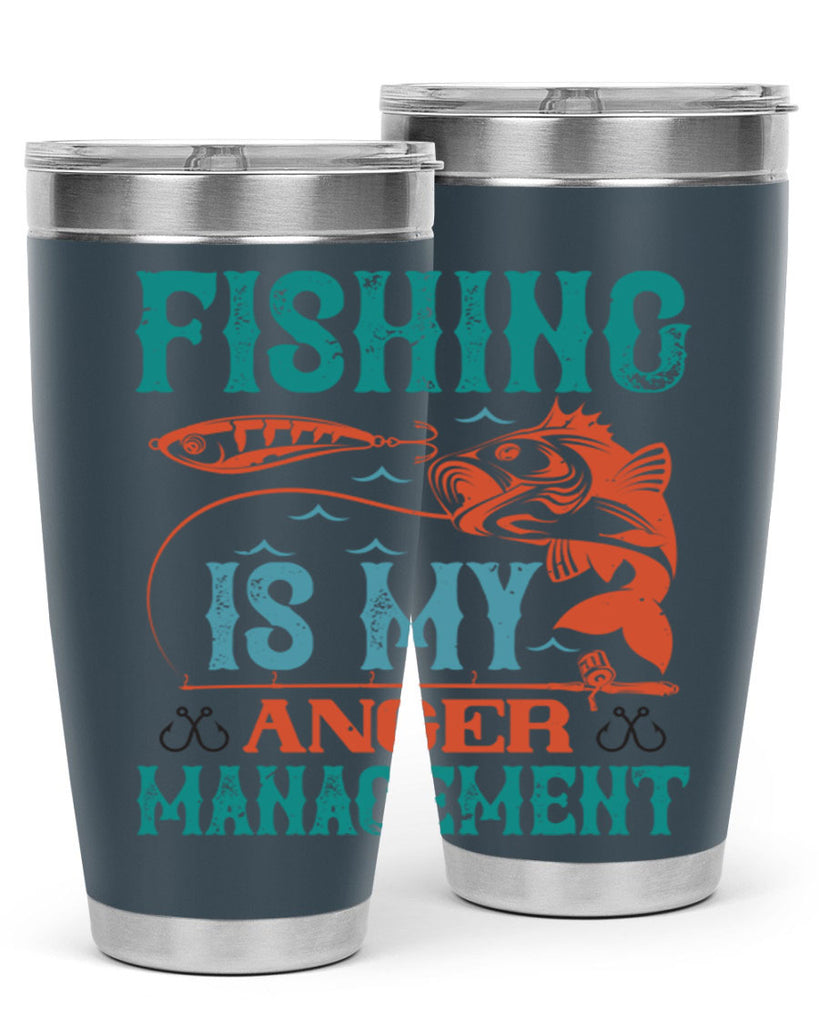 fishing is my anger management 144#- fishing- Tumbler