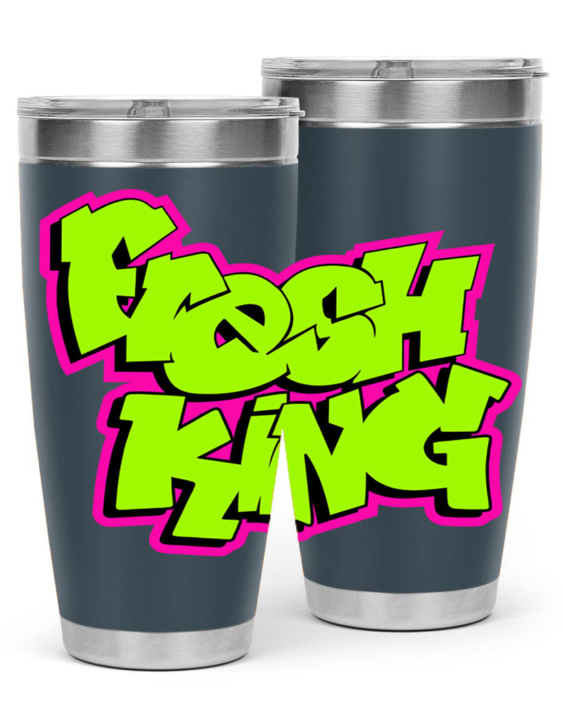 fresh king 147#- black words phrases- Cotton Tank