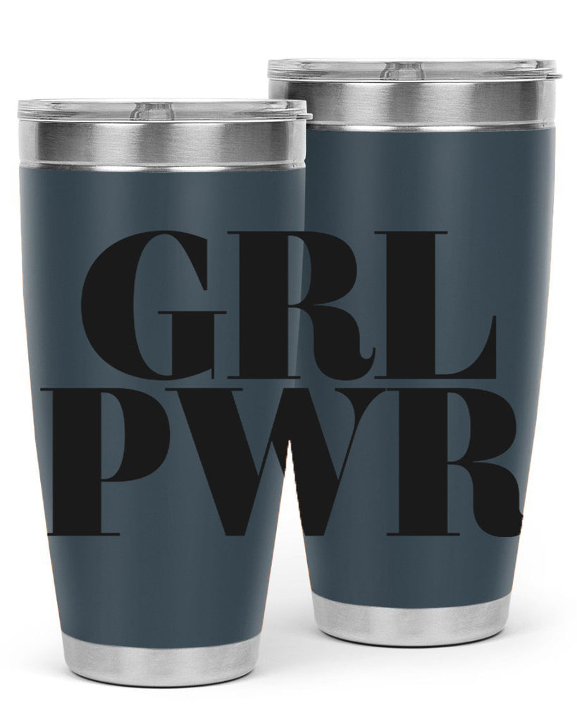 grl pwr 141#- black words phrases- Cotton Tank