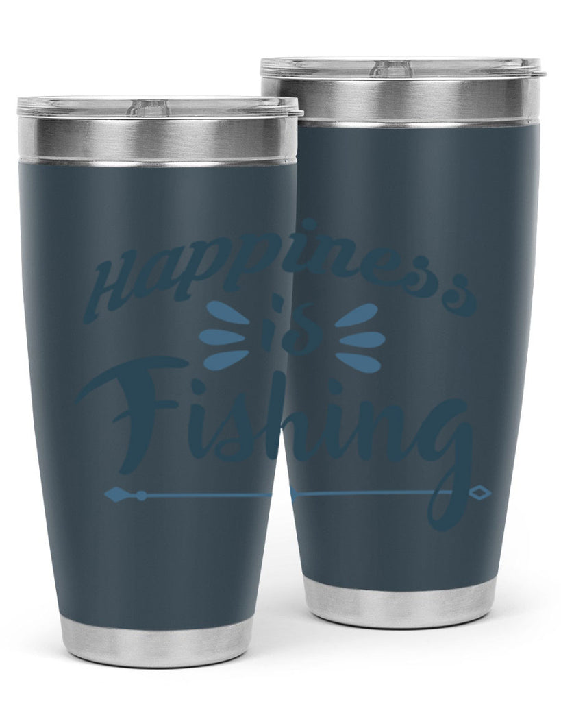 happiness is fishing 122#- fishing- Tumbler