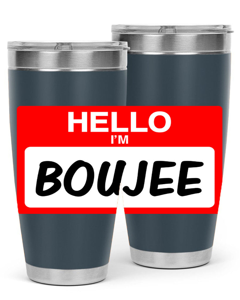 hello im boujee 131#- black words phrases- Cotton Tank