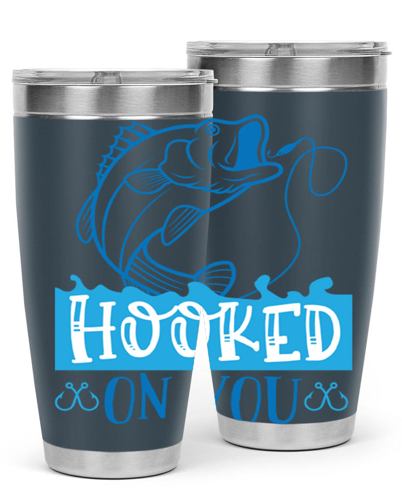 hooked on you 214#- fishing- Tumbler