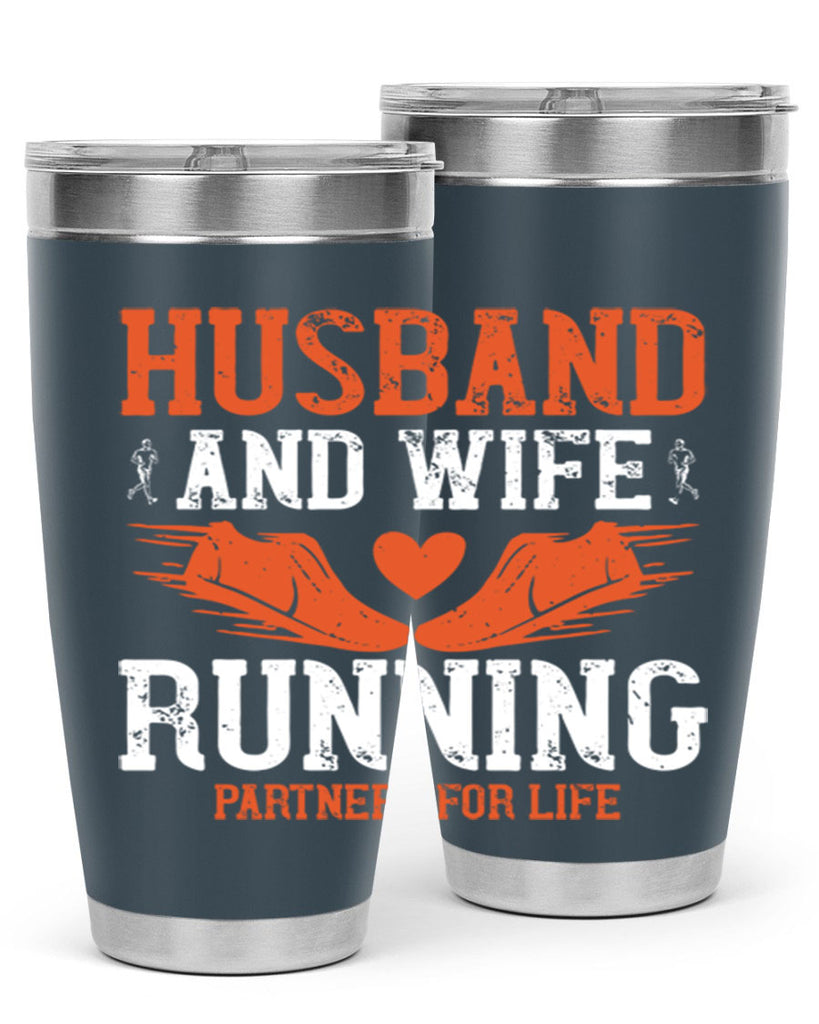 husband and wife running partners for life 41#- running- Tumbler