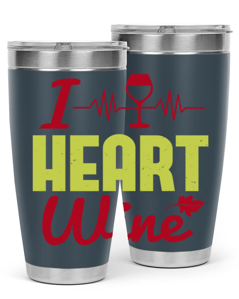 i heart wine 211#- wine- Tumbler