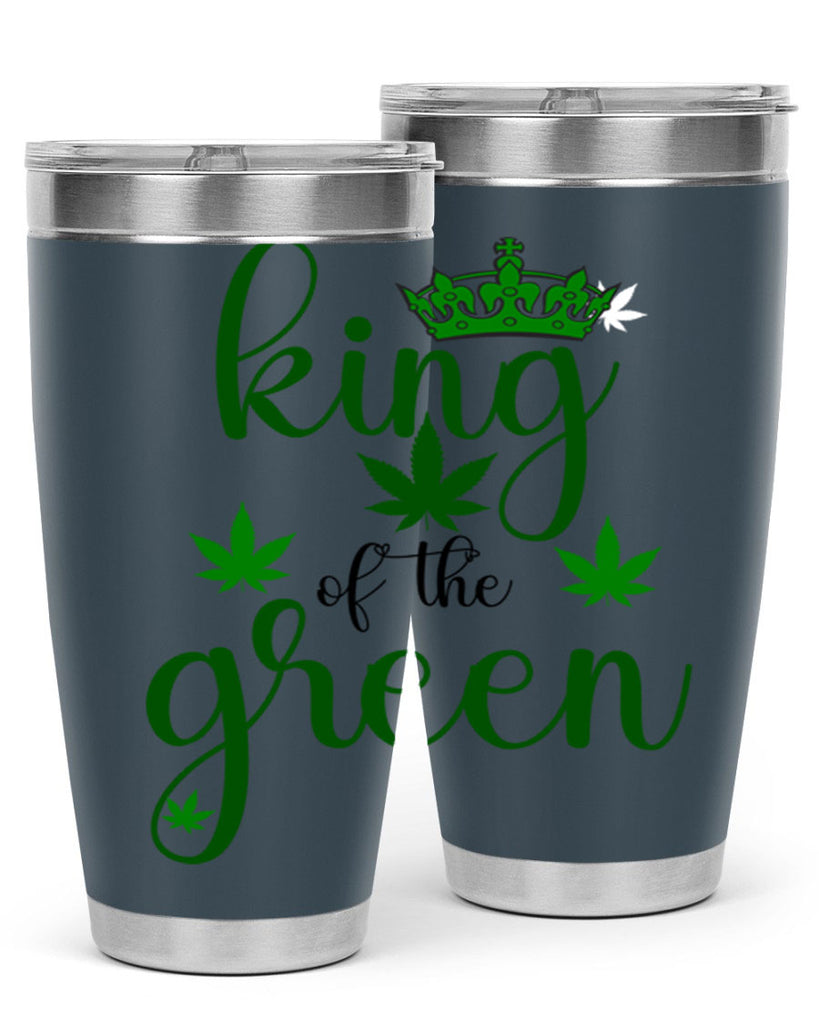 king of the green 177#- marijuana- Tumbler