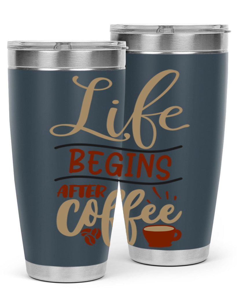 life begins after coffee 210#- coffee- Tumbler