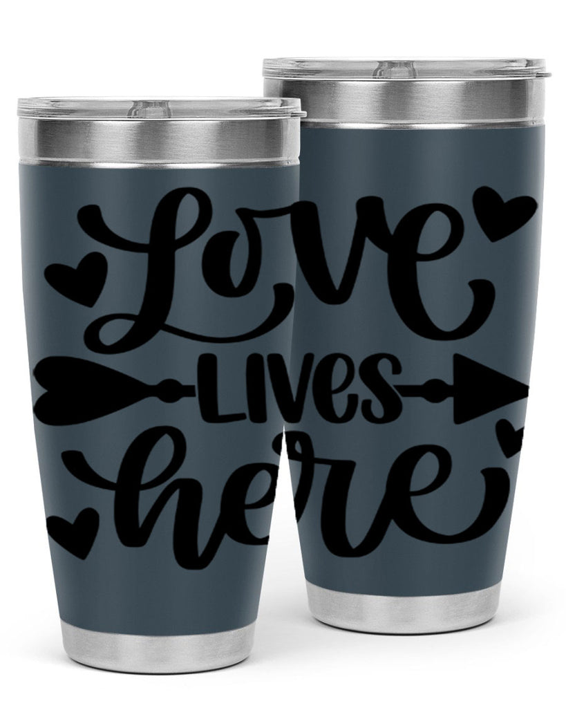 love lives here 7#- home- Tumbler