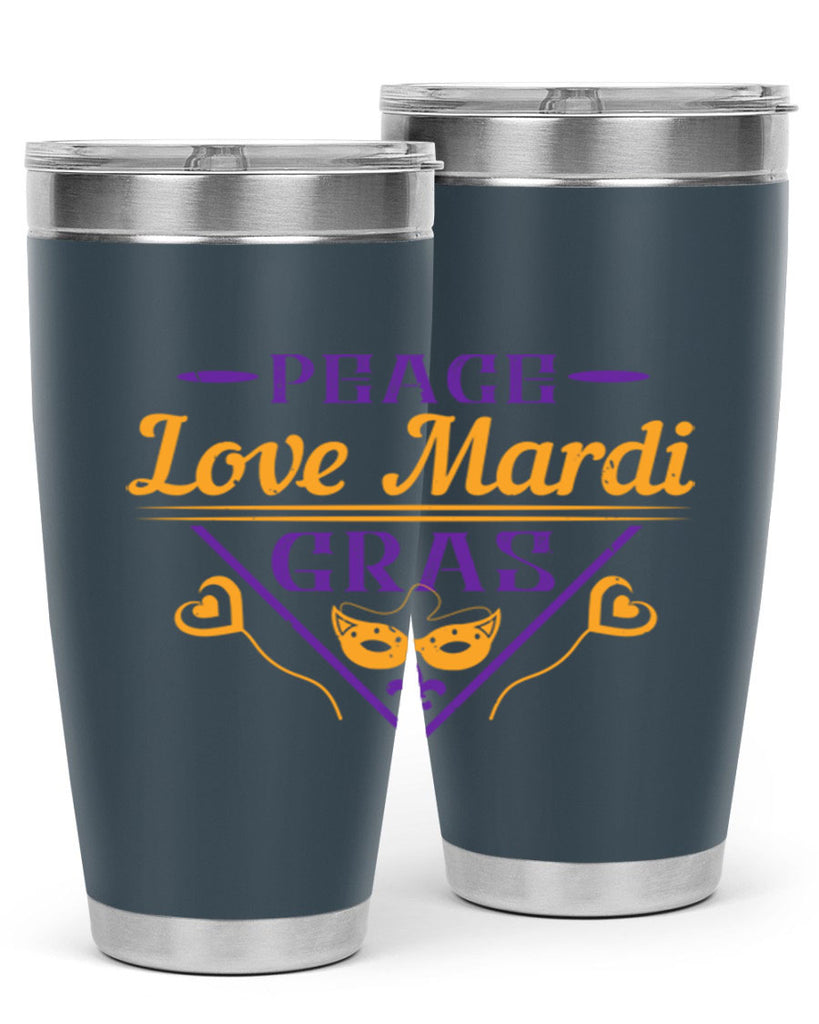 peace love mardi gras 39#- mardi gras- Tumbler