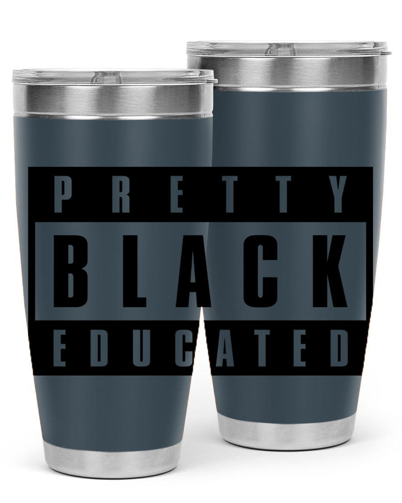 pretty black educated 50#- black words phrases- Cotton Tank