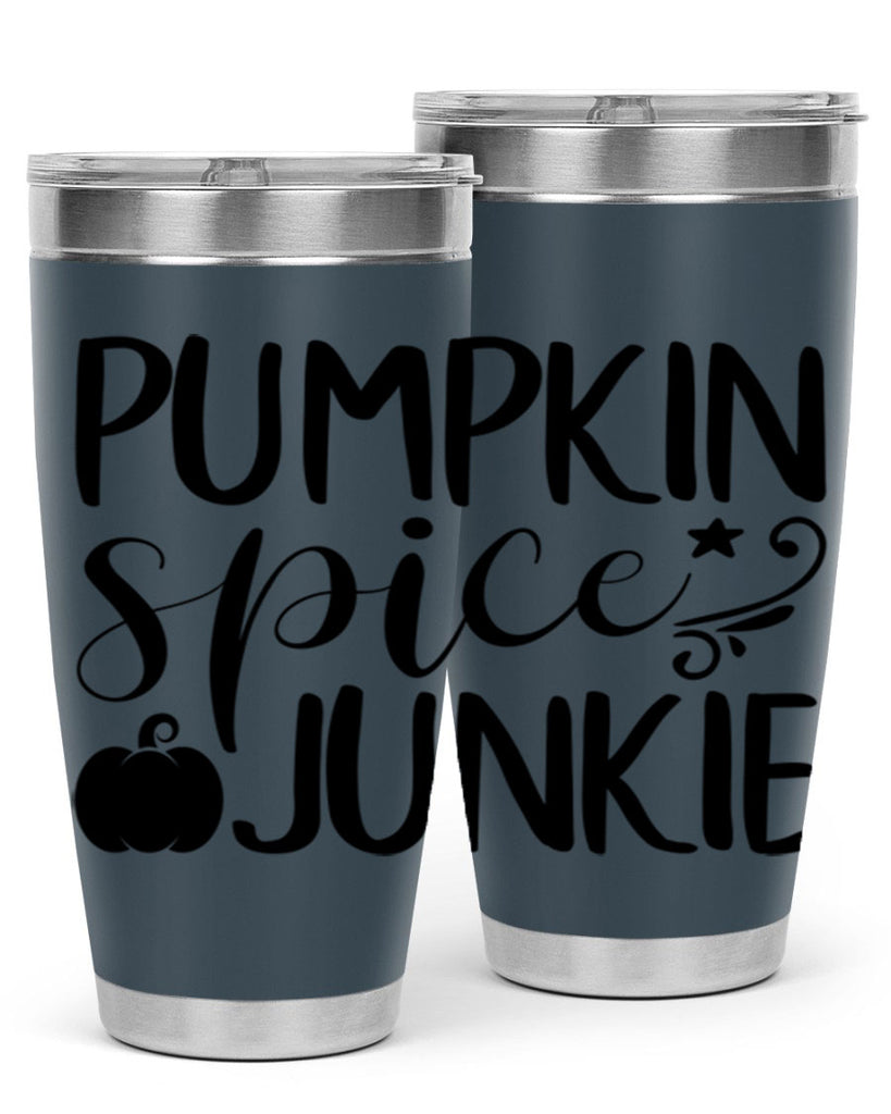 pumpkin spice junkie 548#- fall- Tumbler
