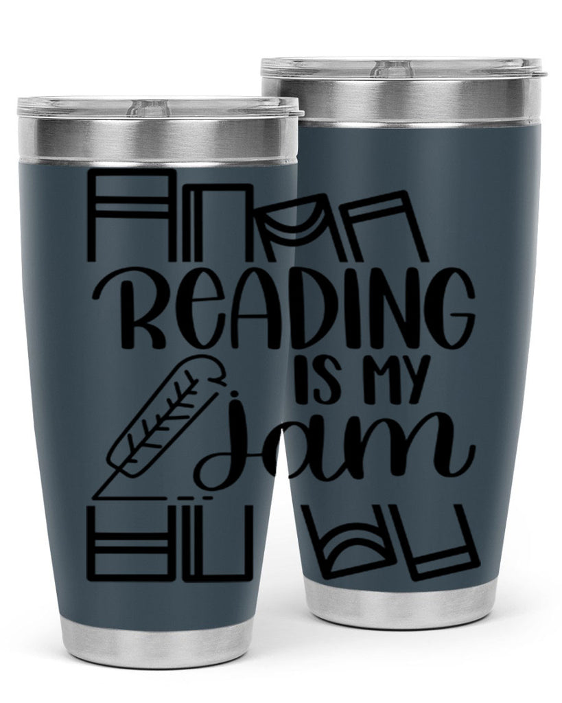 reading is my jam 29#- reading- Tumbler