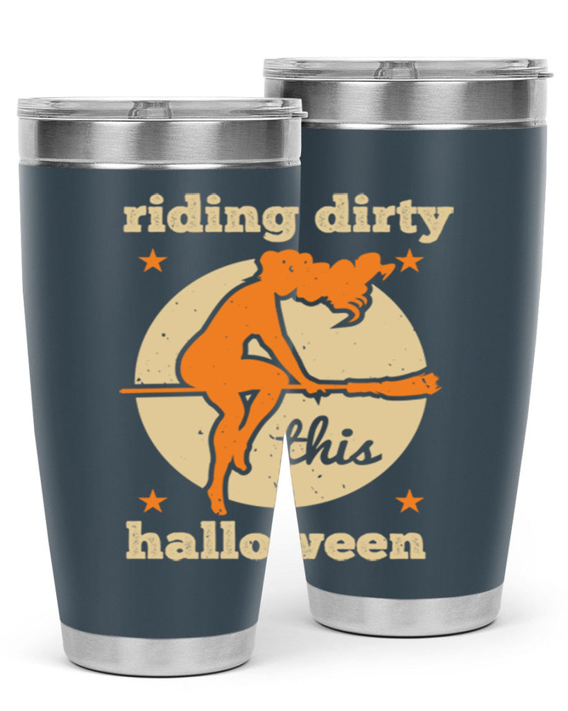 riding dirty this halloween 133#- halloween- Tumbler