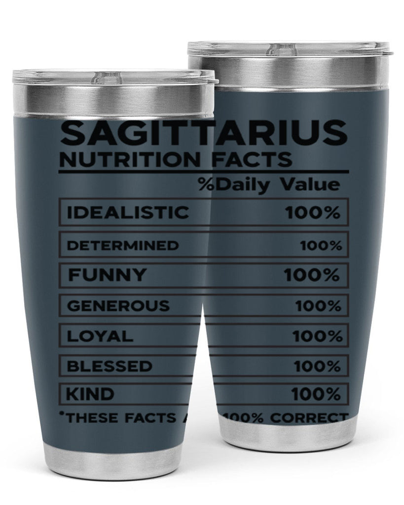 sagittarius Nutrition Facts 400#- zodiac- Tumbler