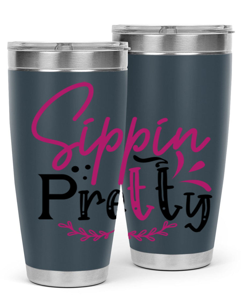 sippin pretty 161#- wine- Tumbler