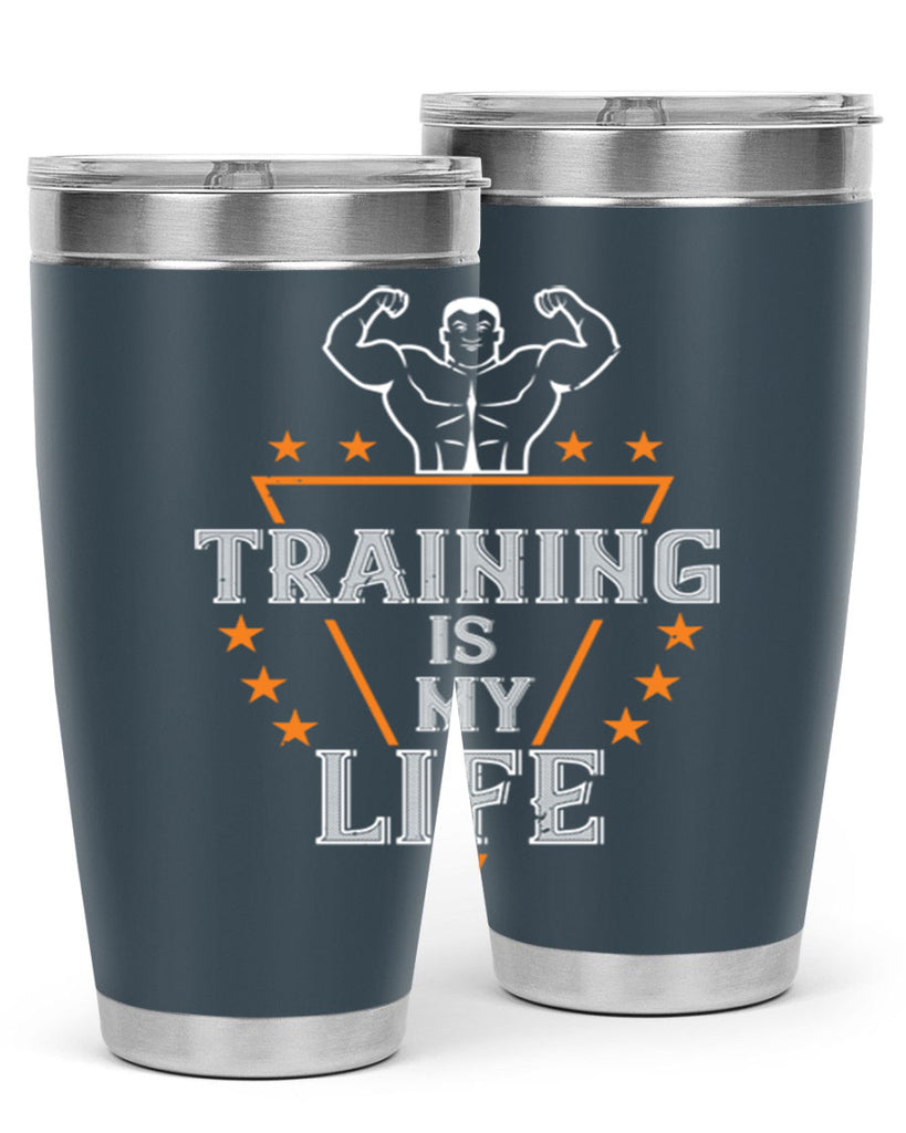 traing is my life 61#- gym- Tumbler