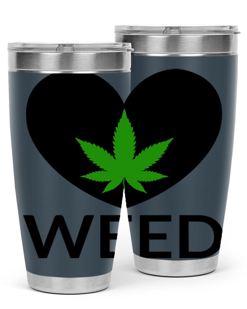 weed cannabis 284#- marijuana- Tumbler