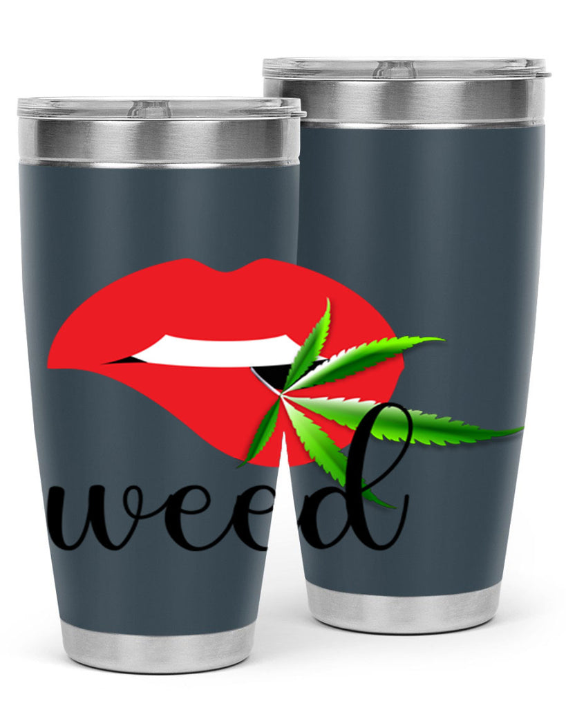 weed lips 297#- marijuana- Tumbler