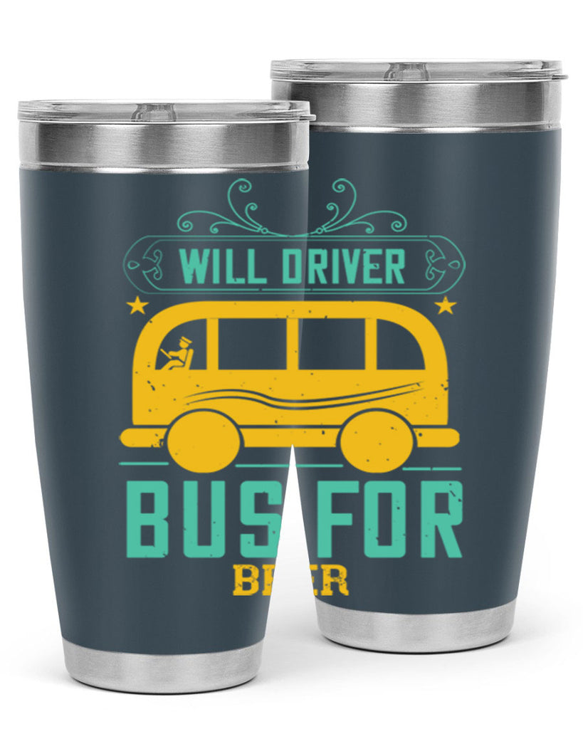 will driver bus for beer Style 6#- bus driver- tumbler