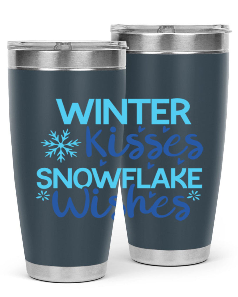 winter kisses snowflake wishes 519#- winter- Tumbler