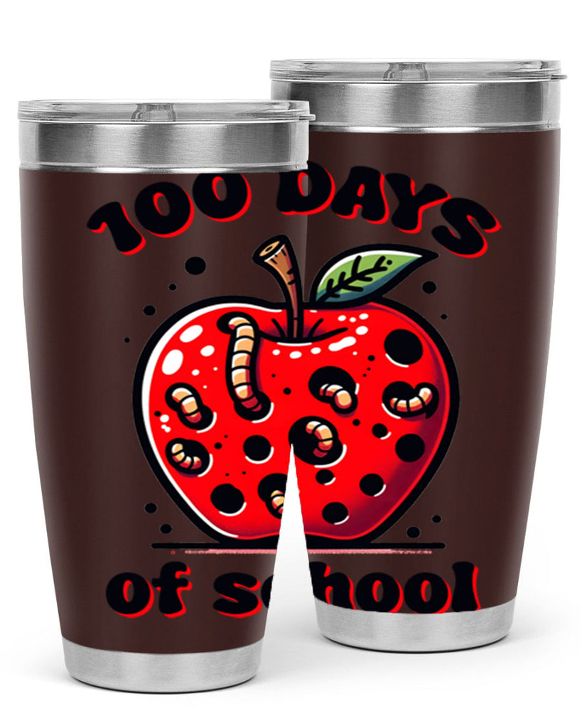 100 Days of School Apple 31#- 100 days of school- Tumbler