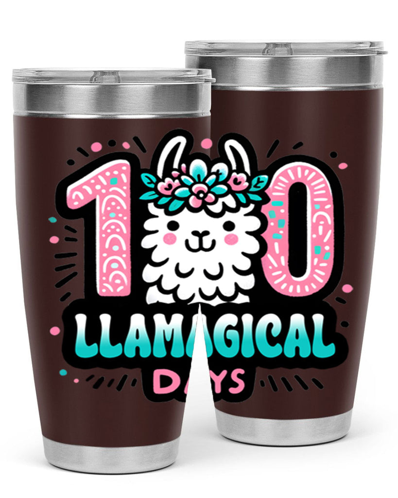 100 Llamagical Days Sublimation 35#- 100 days of school- Tumbler