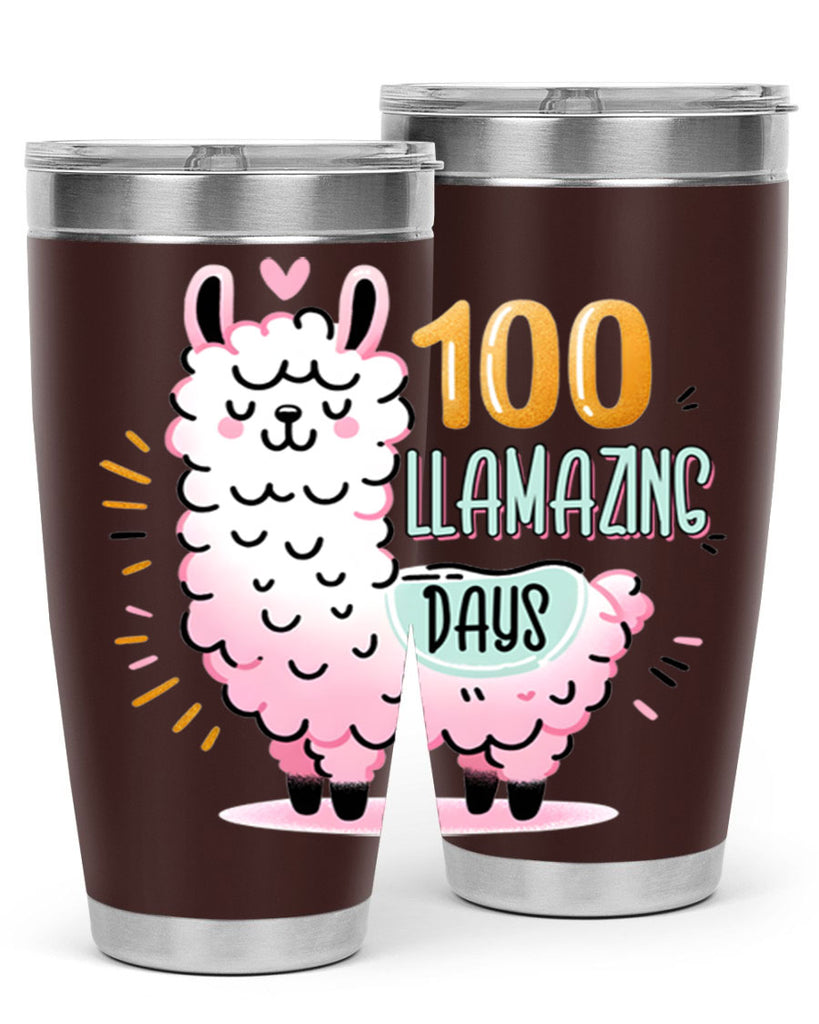 100th Day of School Llama 39#- 100 days of school- Tumbler